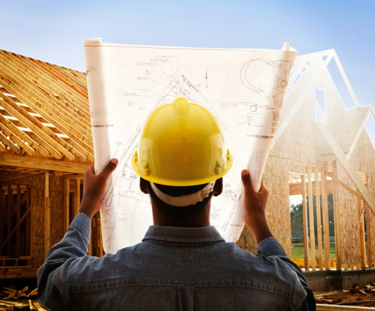 Geodeta z mapą sytuacyjno-wysokościową - profesjonalne usługi geodezyjne Geo-Inwent